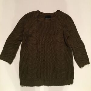 Cynthia Rowley S Olive green button back knit top